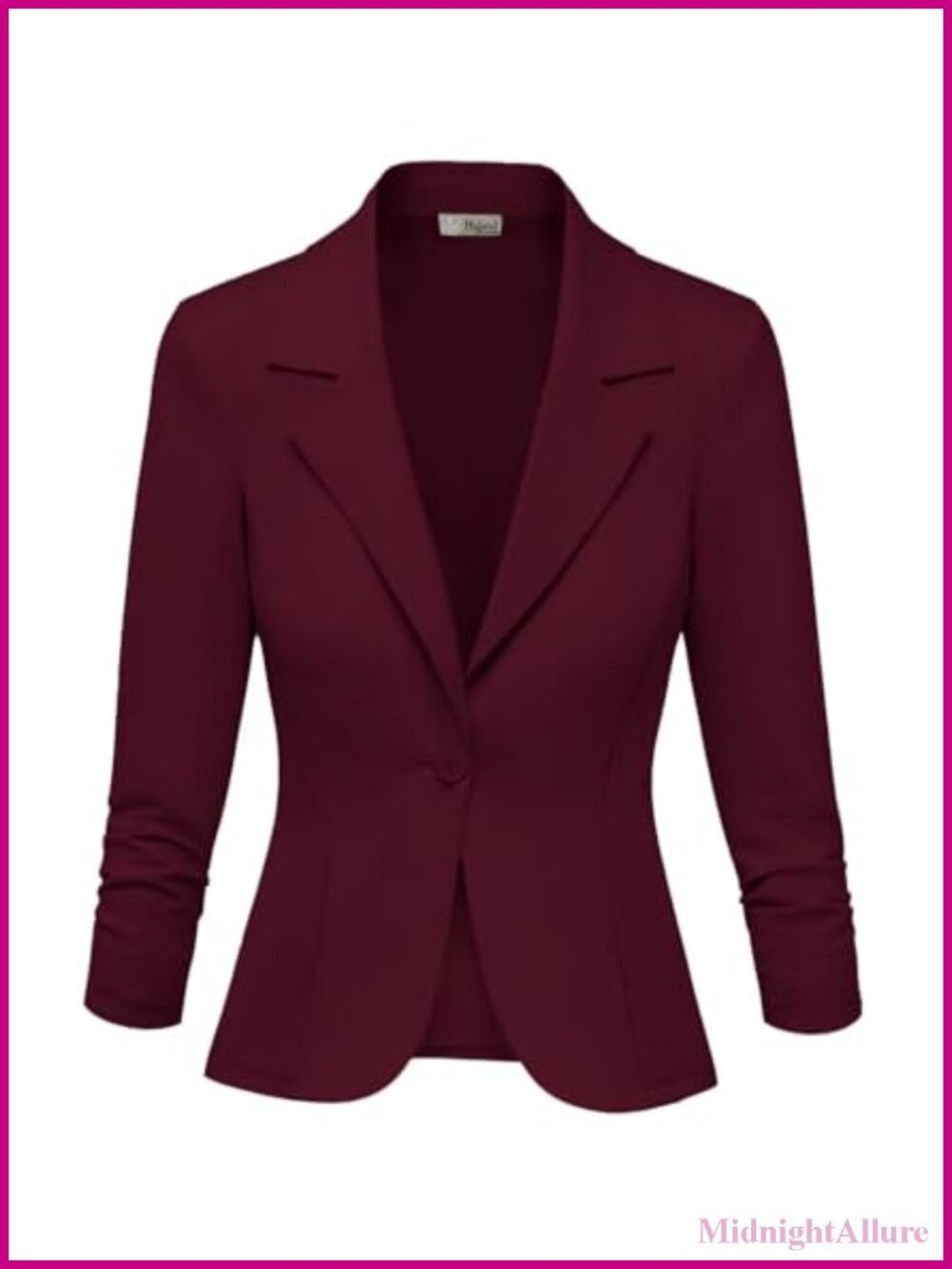 Ponte Blazer Comfy Office Jacket Notch Collar Long Sleeve Workwear